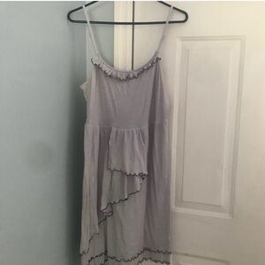 Elegant Gray Ruffled Dress